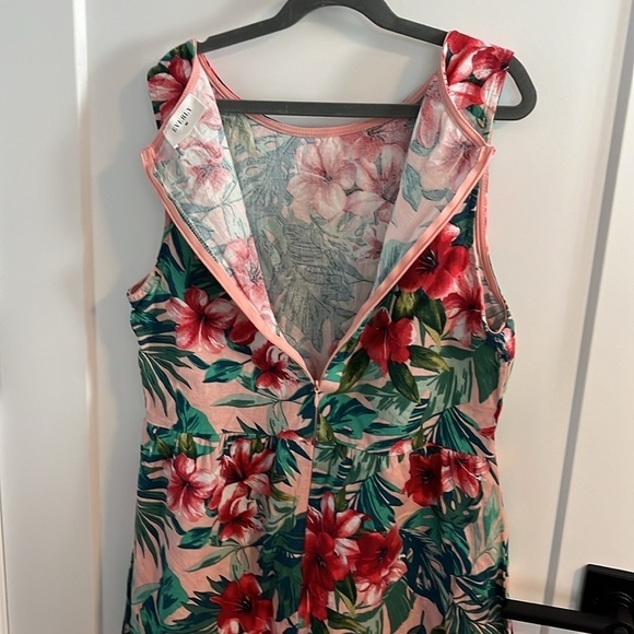 Everly Nordstrom Floral Linen Shift Dress Large - Picture 9 of 10